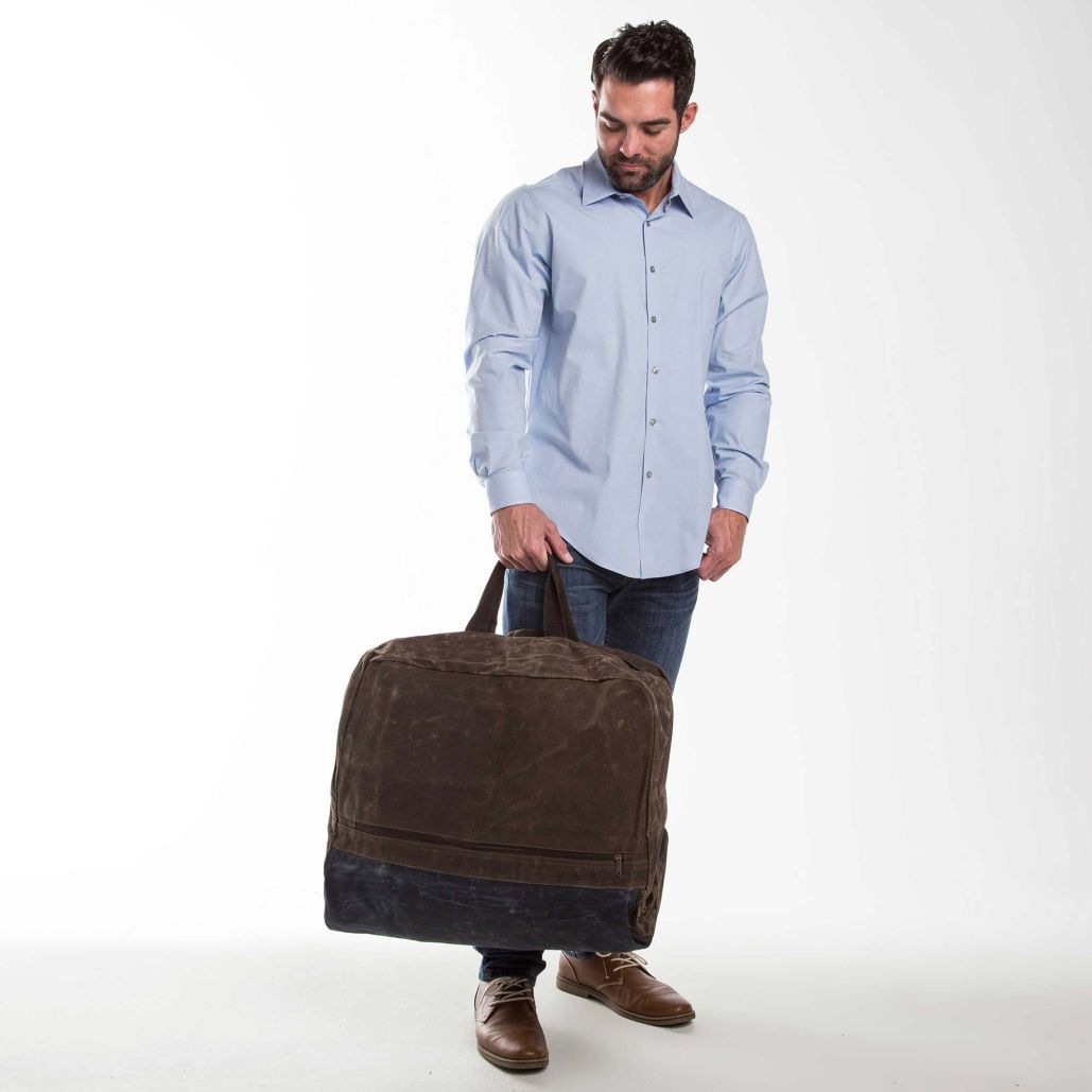 Waxed Canvas Garment Bag