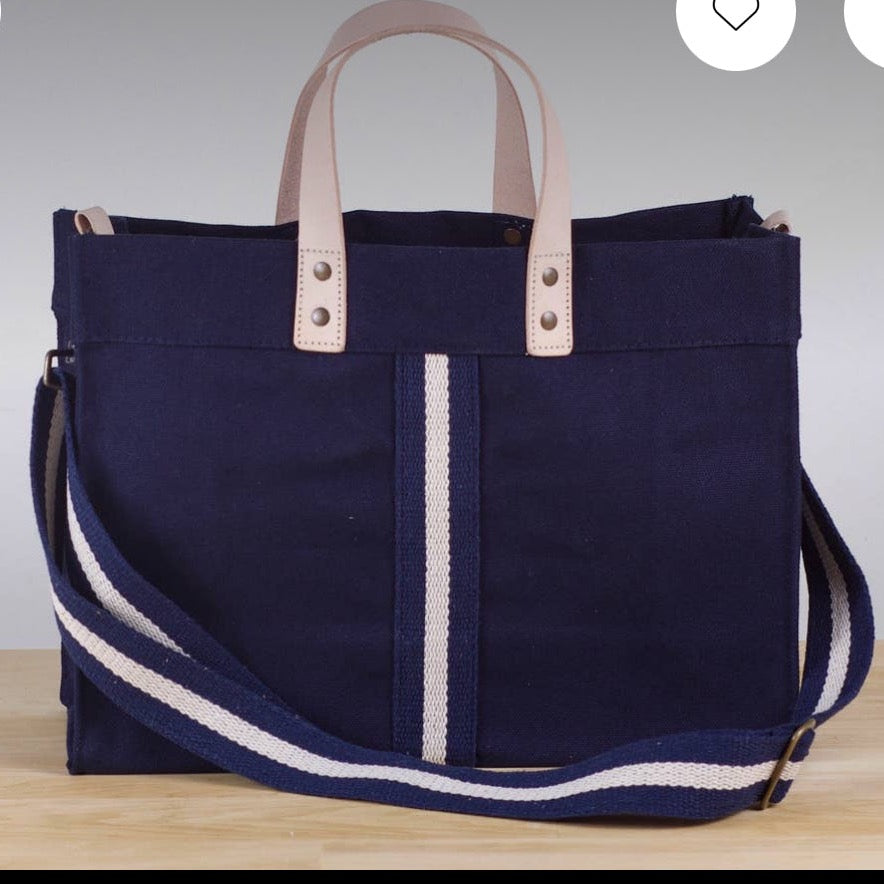 Striped Box Tote -Mini