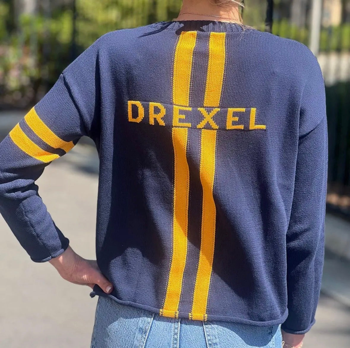 Drexel Long Sleeve - Navy Cotton