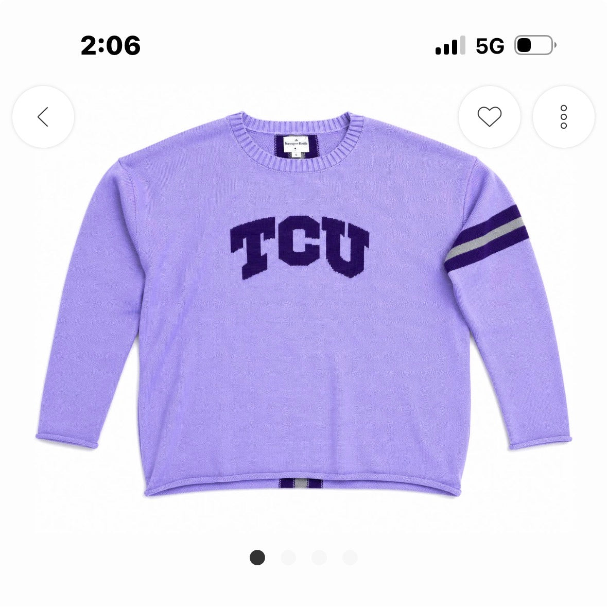 TCU Lavender Sweater