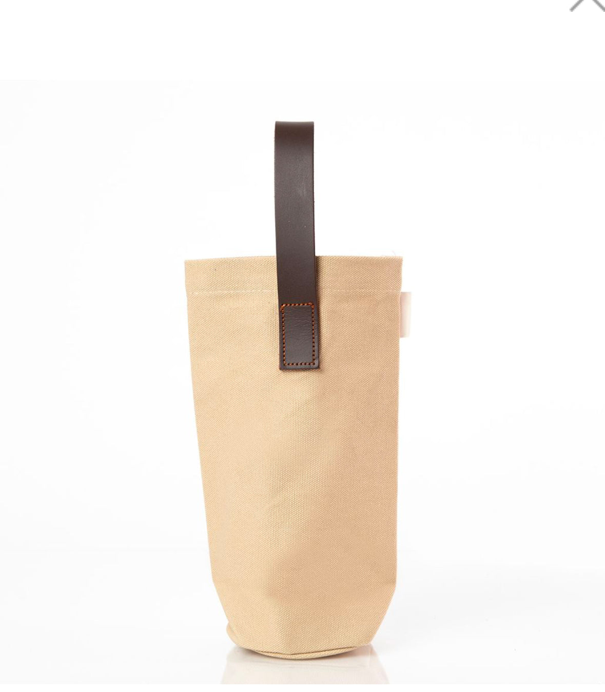 Wine Tote- Single Bottle Leather Handle