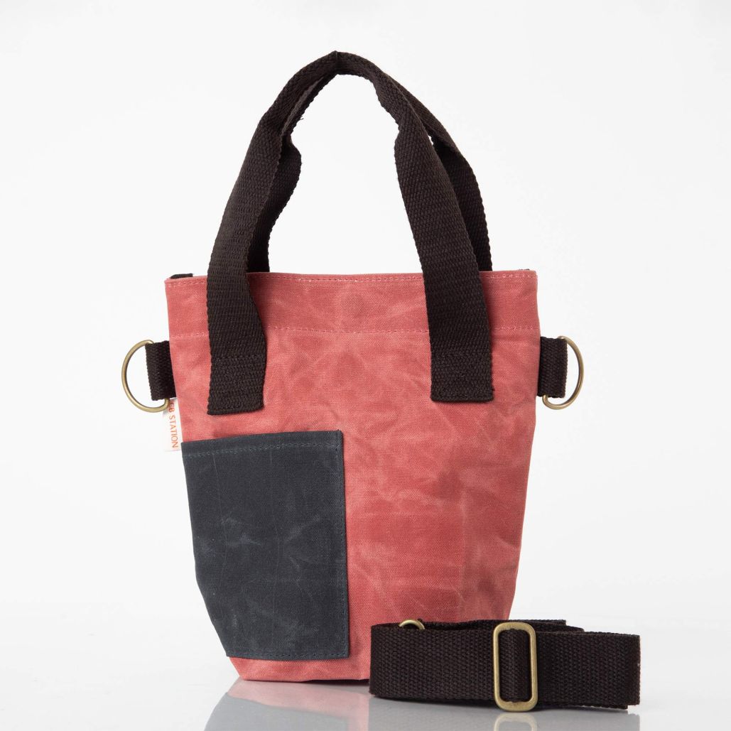 Waxed Canvas Wine Bottle Tote